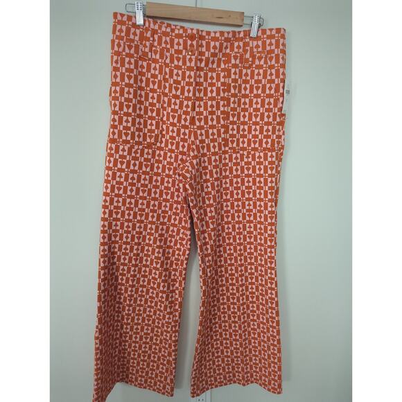 Maeve Anthropologie Naomi Ponte Wide Leg Flare Pants NWT - Picture 4 of 7